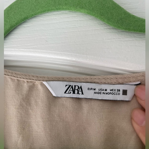 LINEN BLEND TIERED DRESS - Picture 2 of 7